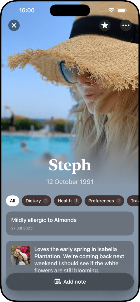 Profile screen with brown theme